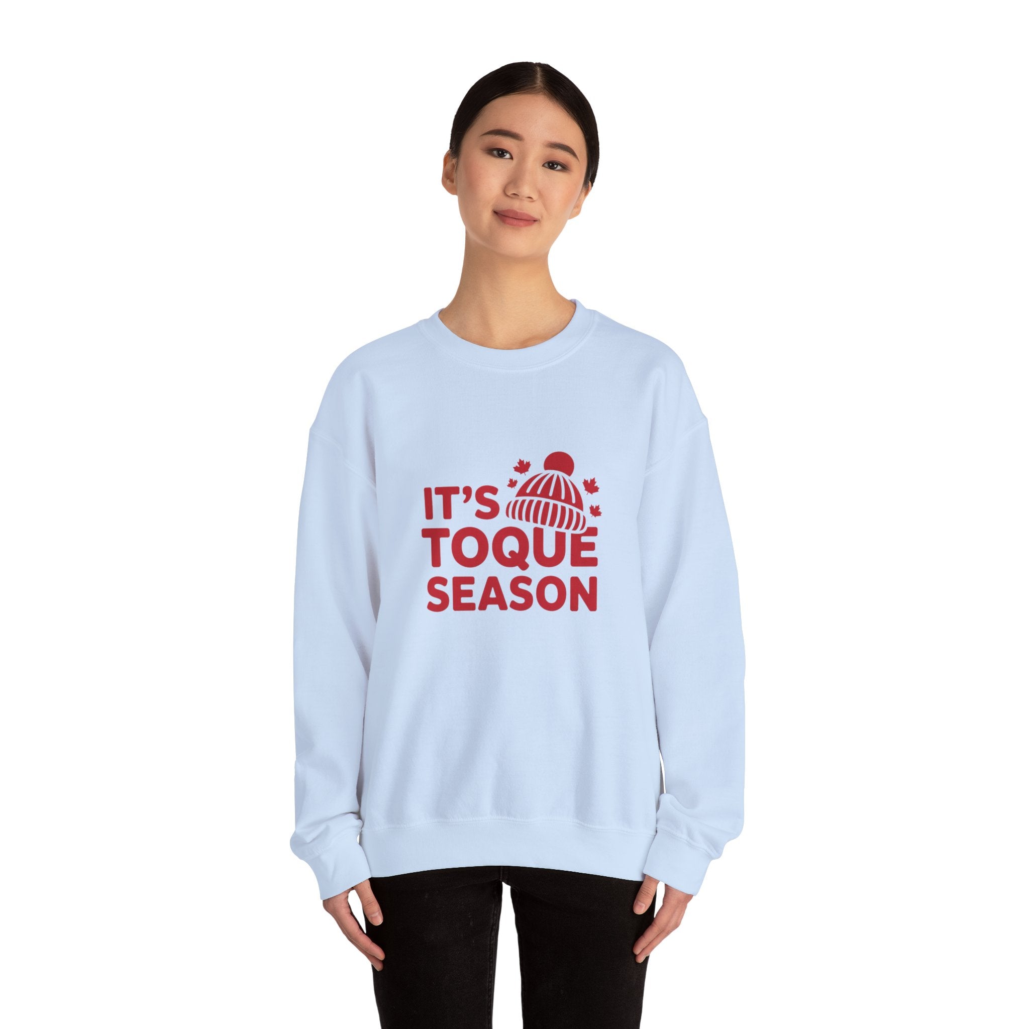 "It's Toque Season" Cozy Winter Crewneck Sweatshirt