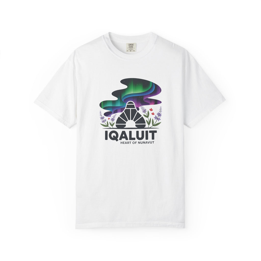 Iqaluit Northern Lights T-Shirt – Heart of Nunavut Souvenir Tee