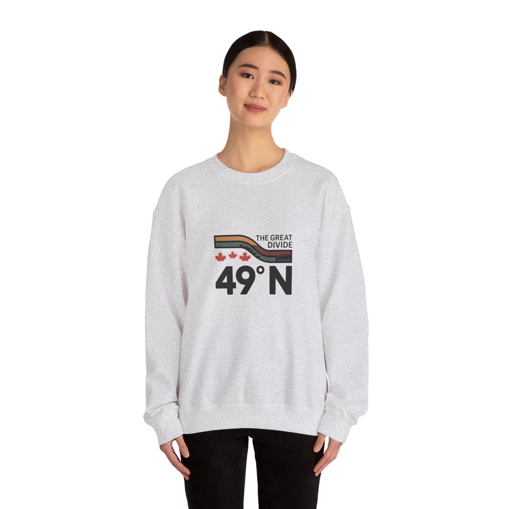 49N The Great Divide Sweatshirt — Canadian Border Graphic Crewneck