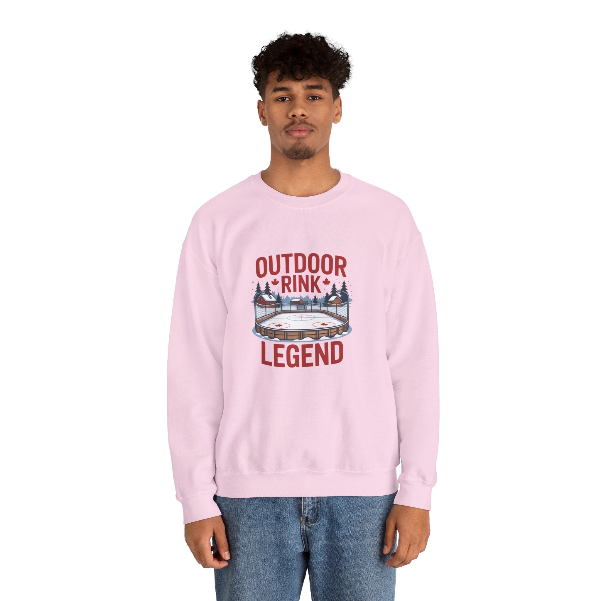 Outdoor Rink Legend Sweatshirt — Vintage Hockey Ice Rink Crewneck