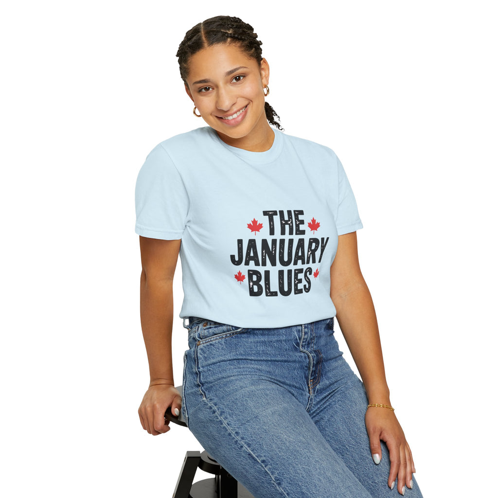 "The January Blues" Graphic Tee (Canadian Maple Leaf Accent) - T shirt