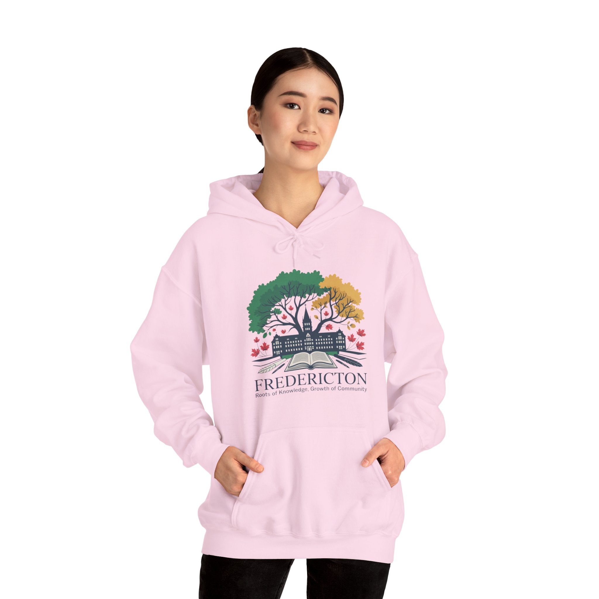 Fredericton Seasonal Tree Hoodie - Cityscape Autumn/Winter Sweatshirt