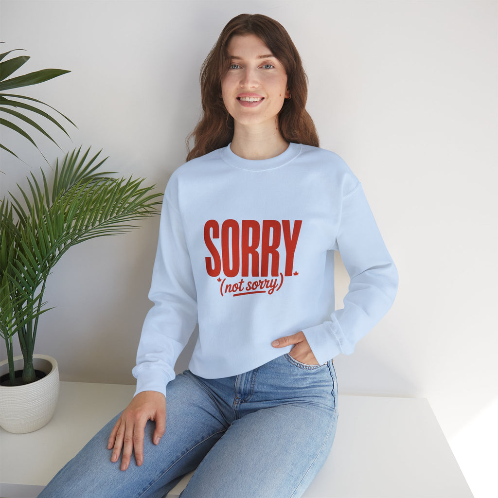 "SORRY. (not sorry)" Retro Bold Graphic Sweatshirt