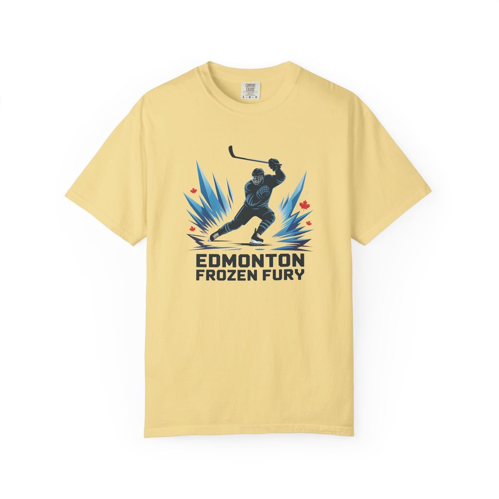 Edmonton Frozen Fury Hockey T-Shirt — Men's Ice Hockey Graphic Tee