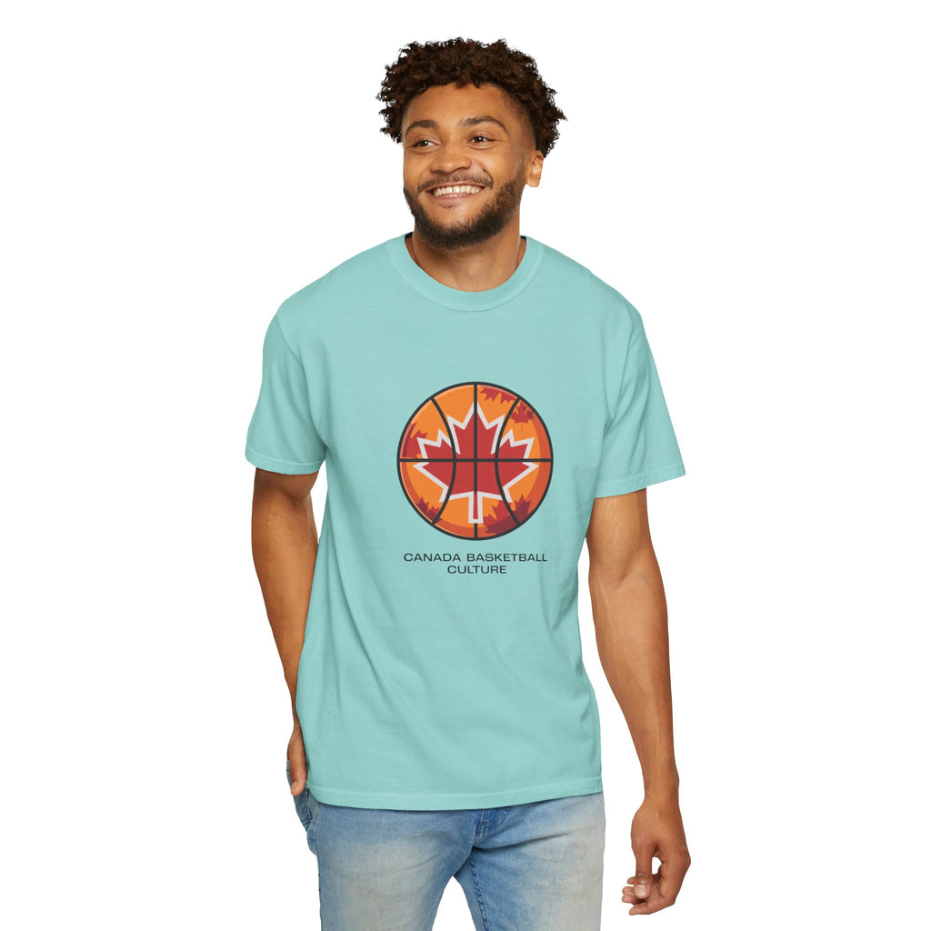 Canada Basketball Culture T-Shirt — Maple Leaf Basketball Graphic Tee