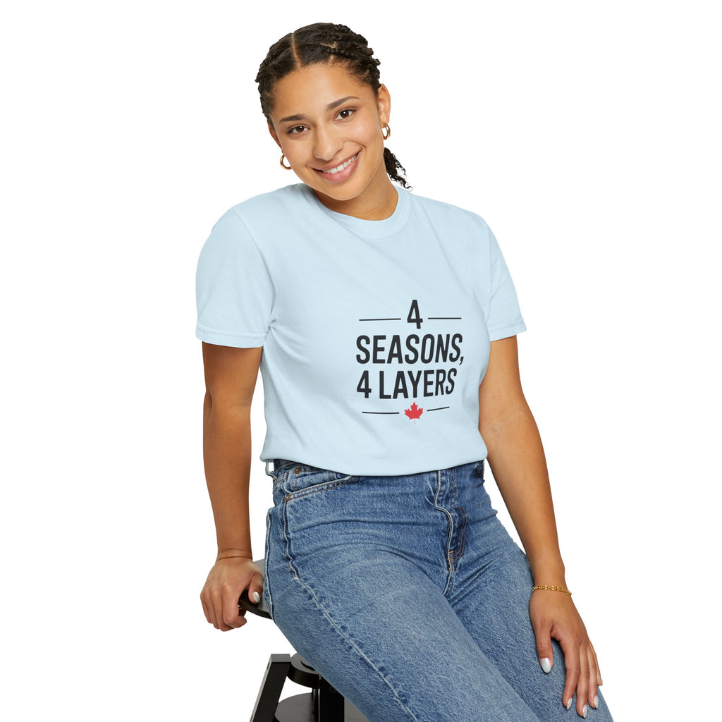4 Seasons, 4 Layers T-Shirt — Canadian Maple Minimalist Tee