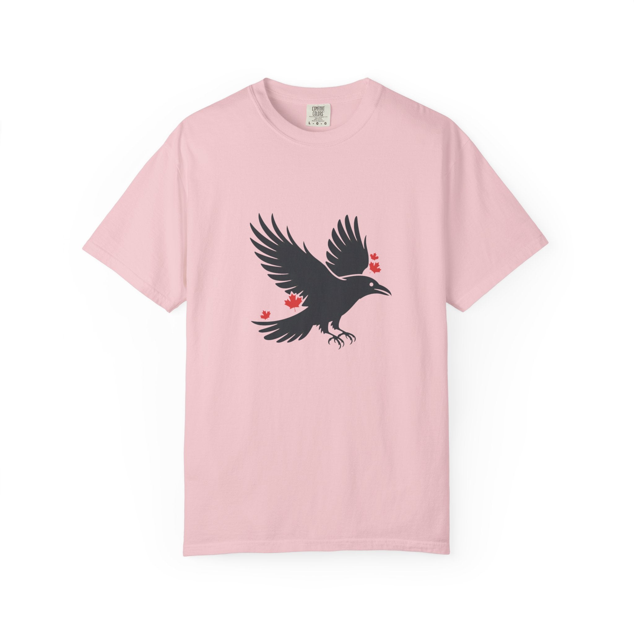 Raven with Red Maple Leaves T-Shirt