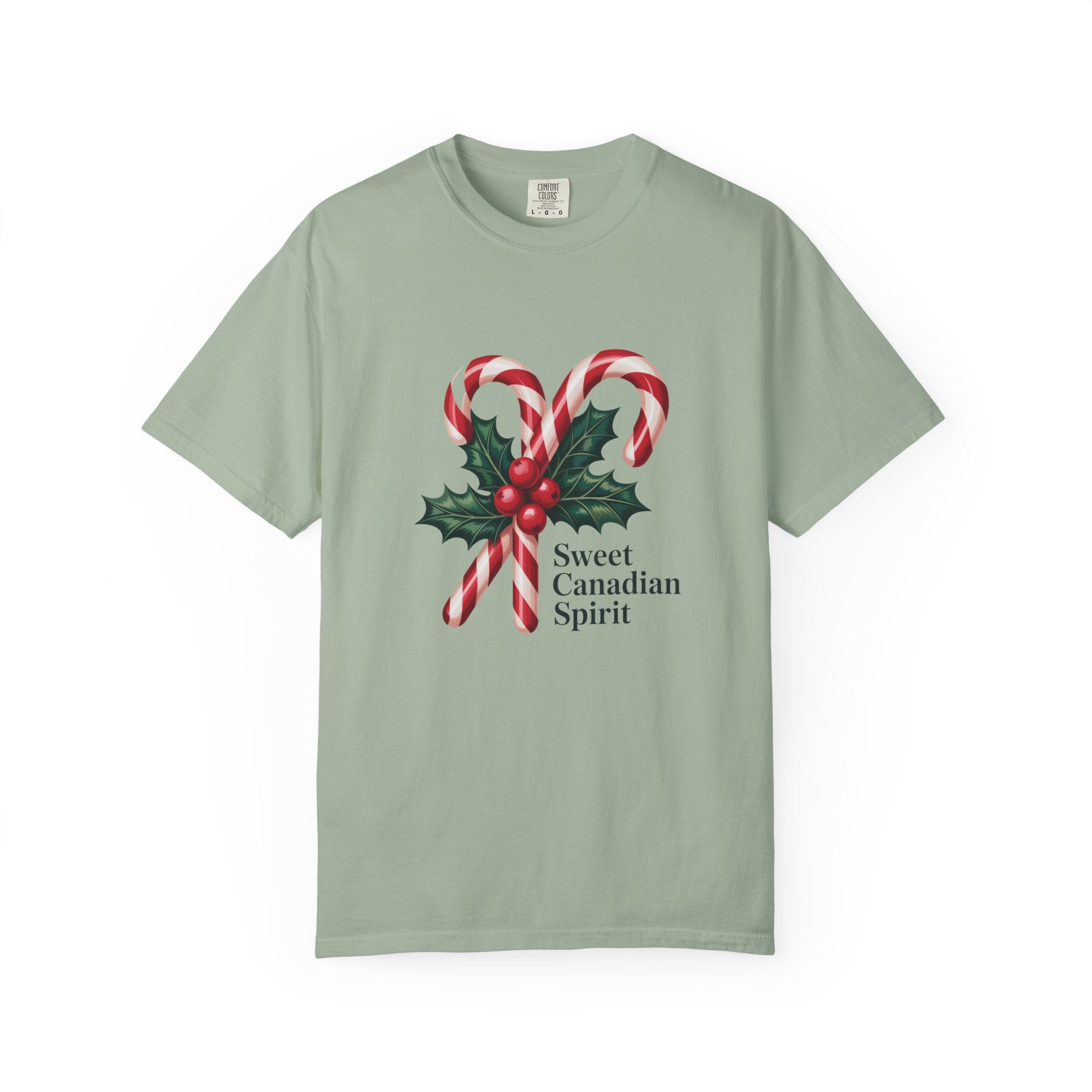 "Sweet Canadian Spirit" - Candy Cane Holiday T Shirt
