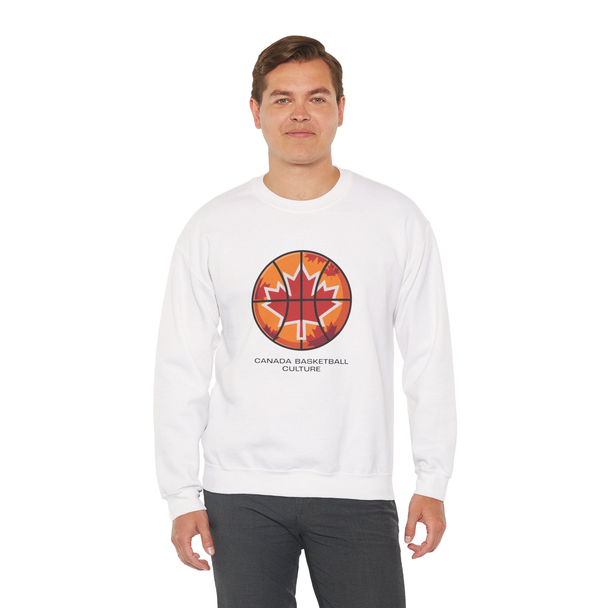 Canada Basketball Culture Sweatshirt — Maple Leaf Basketball Crewneck