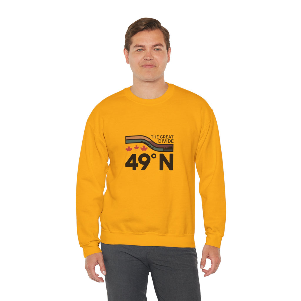 49N The Great Divide Sweatshirt — Canadian Border Graphic Crewneck