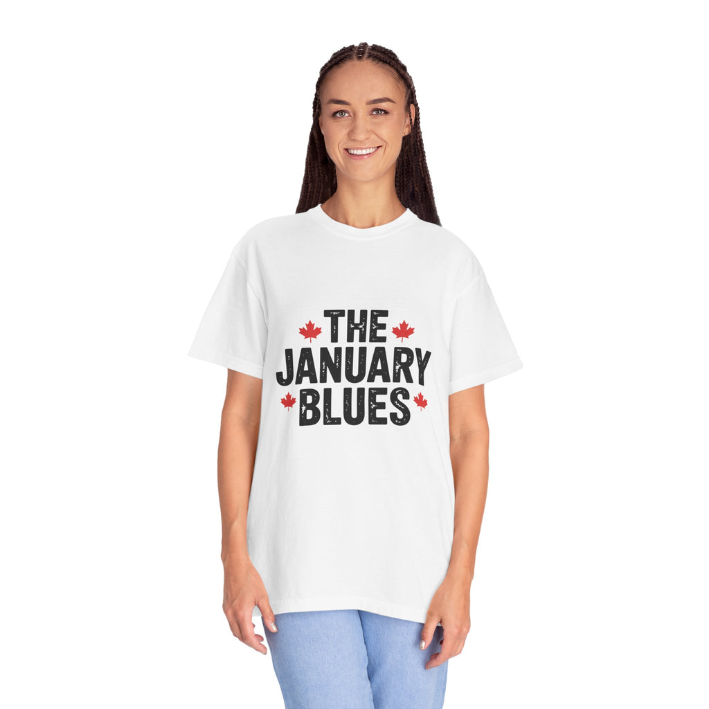 "The January Blues" Graphic Tee (Canadian Maple Leaf Accent) - T shirt