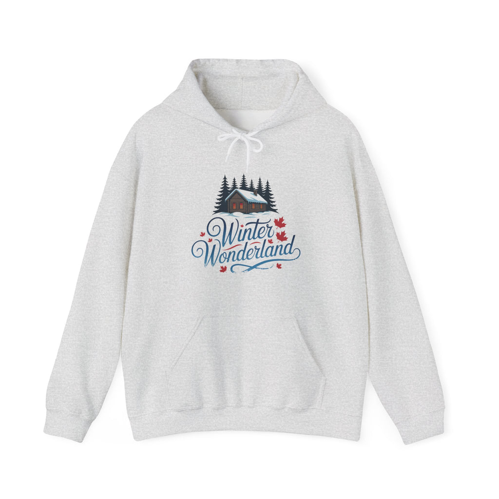 Winter Wonderland Hoodie — Cozy Cabin Snow Scene Hooded Sweatshirt