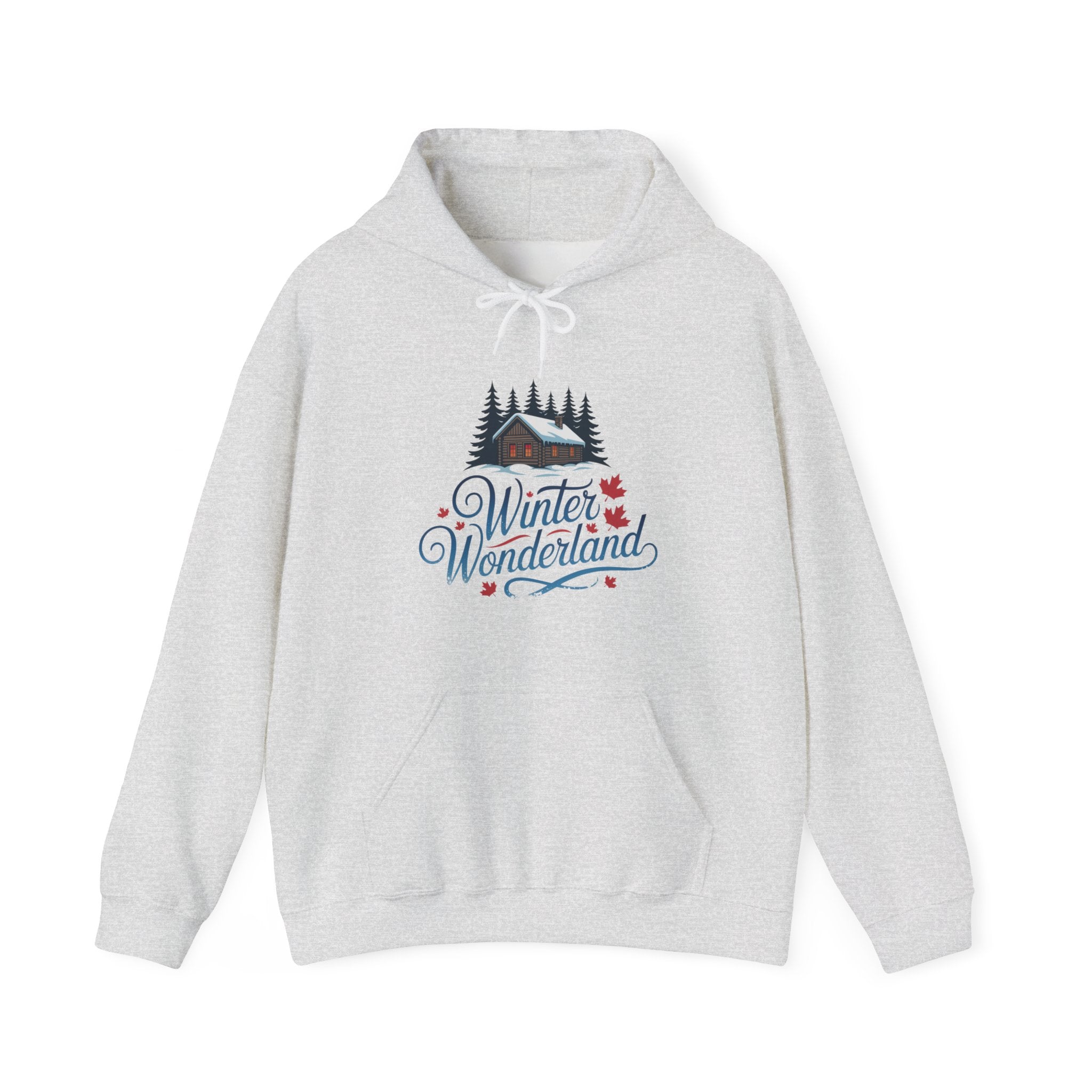Winter Wonderland Hoodie — Cozy Cabin Snow Scene Hooded Sweatshirt