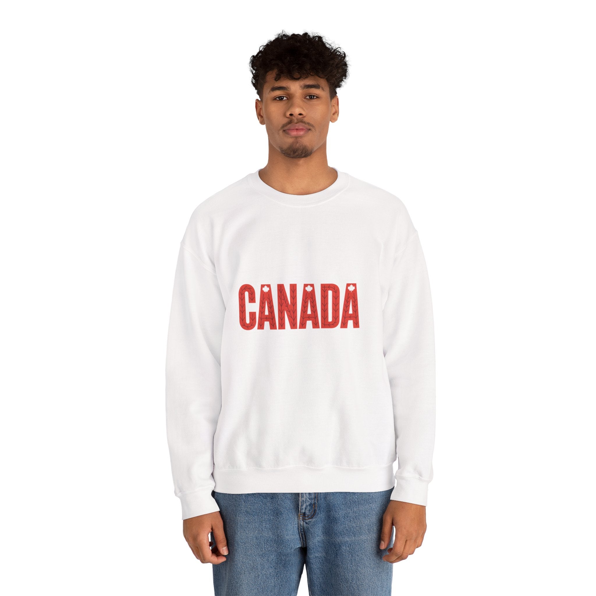 Canada Crewneck Sweatshirt – Retro Red Block Lettering
