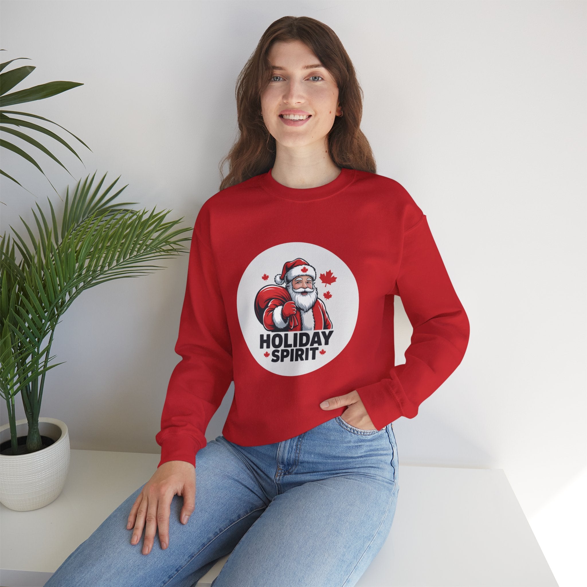 Holiday Spirit Sweatshirt — Santa Claus Christmas Crewneck