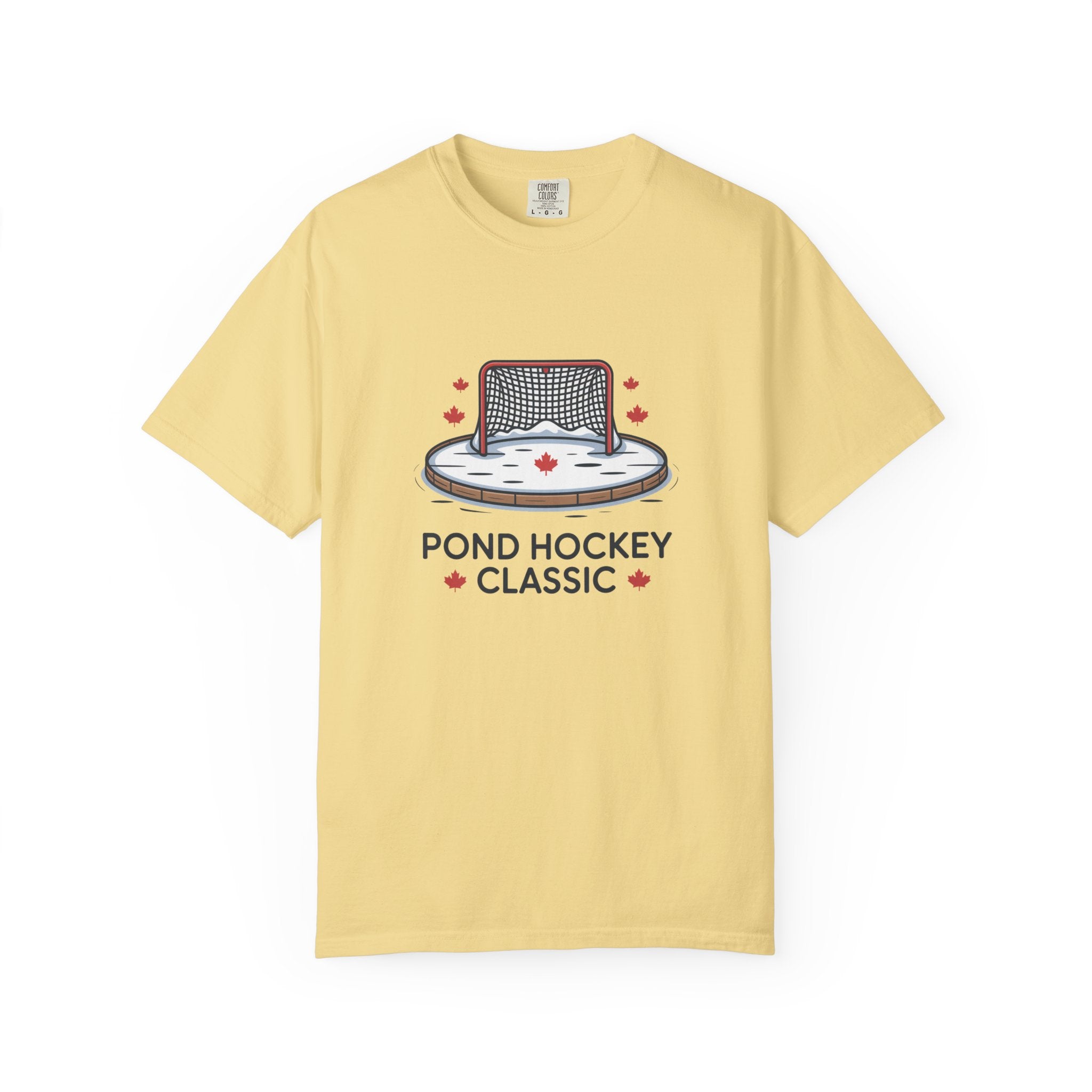 Pond Hockey Classic T-Shirt — Retro Ice Rink Hockey Graphic Tee