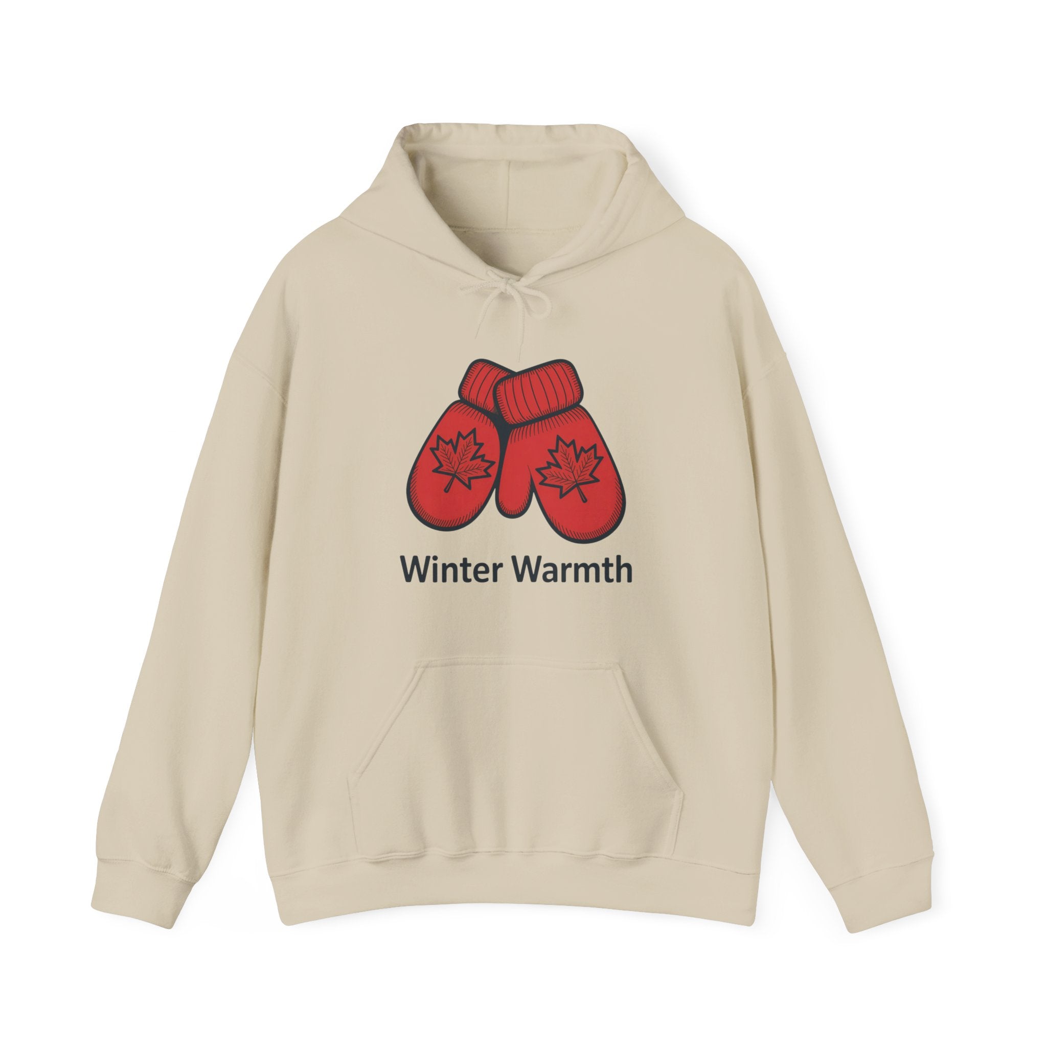 Winter Warmth Hoodie — Red Maple Mittens Cozy Winter Sweatshirt