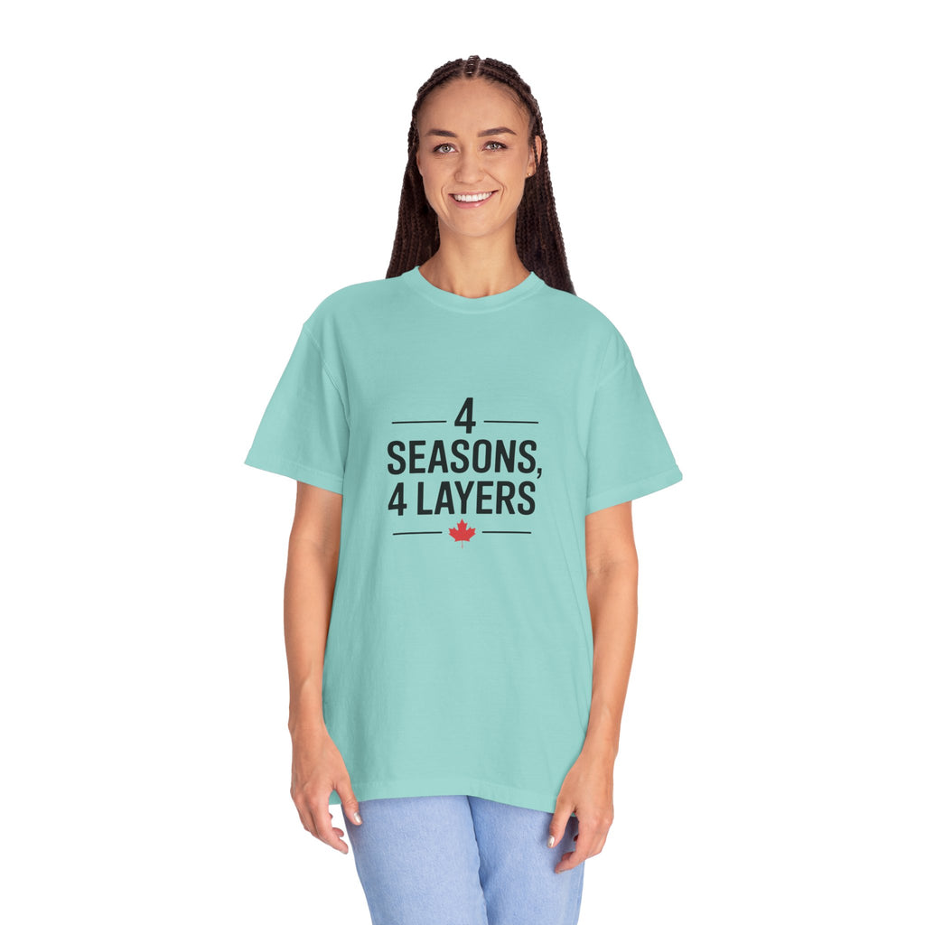 4 Seasons, 4 Layers T-Shirt — Canadian Maple Minimalist Tee