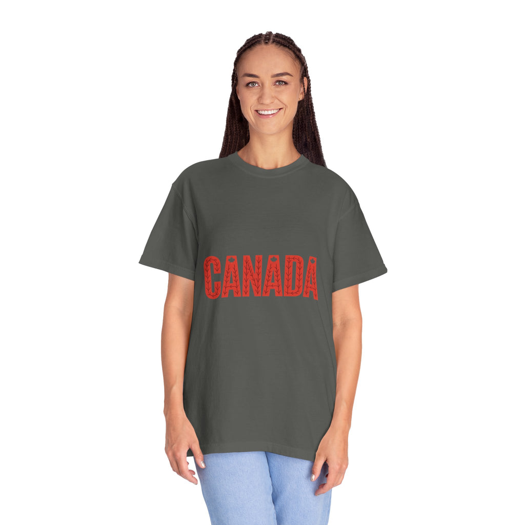 Canada Vintage-Style Graphic T-Shirt — Distressed Maple Lettering