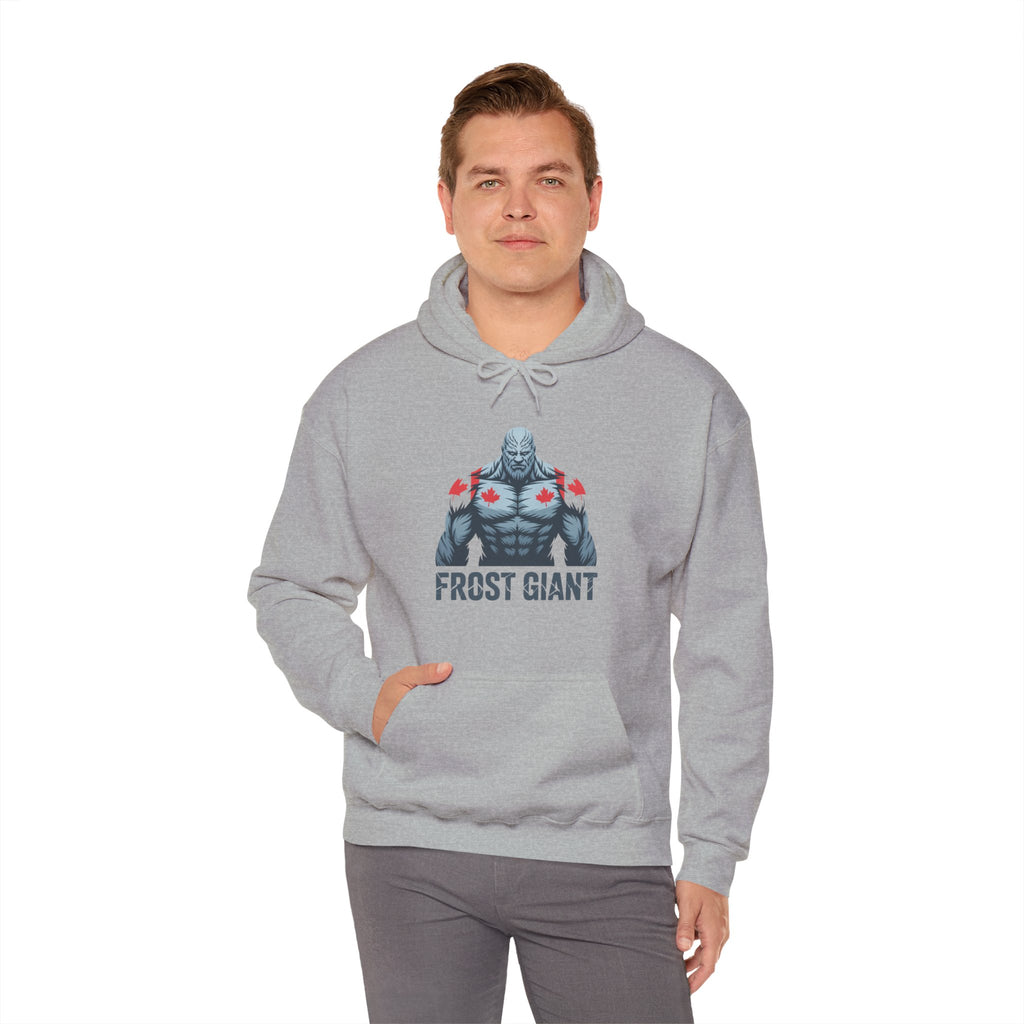 Frost Giant Hoodie — Canadian Maple Chest Winter Monster Sweatshirt