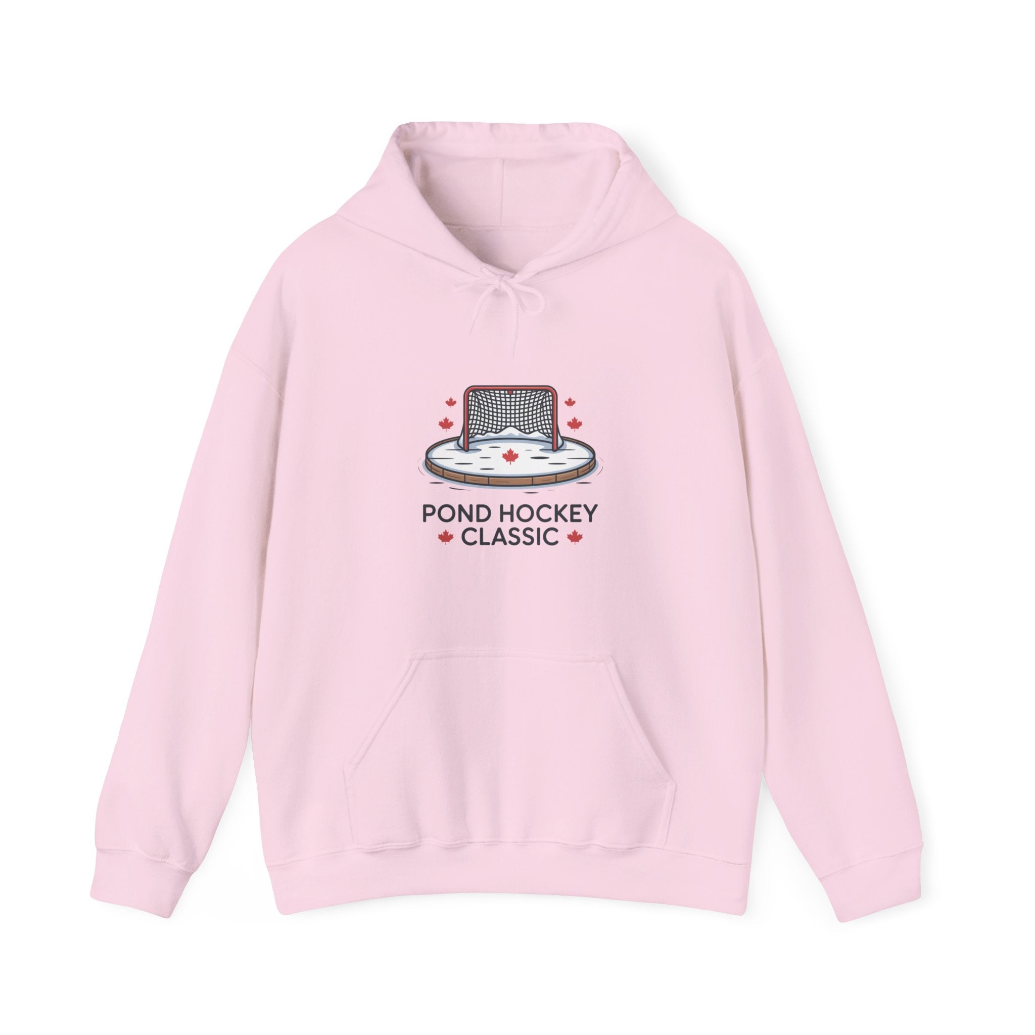 Pond Hockey Classic Hoodie — Vintage Ice Rink Hockey Sweatshirt