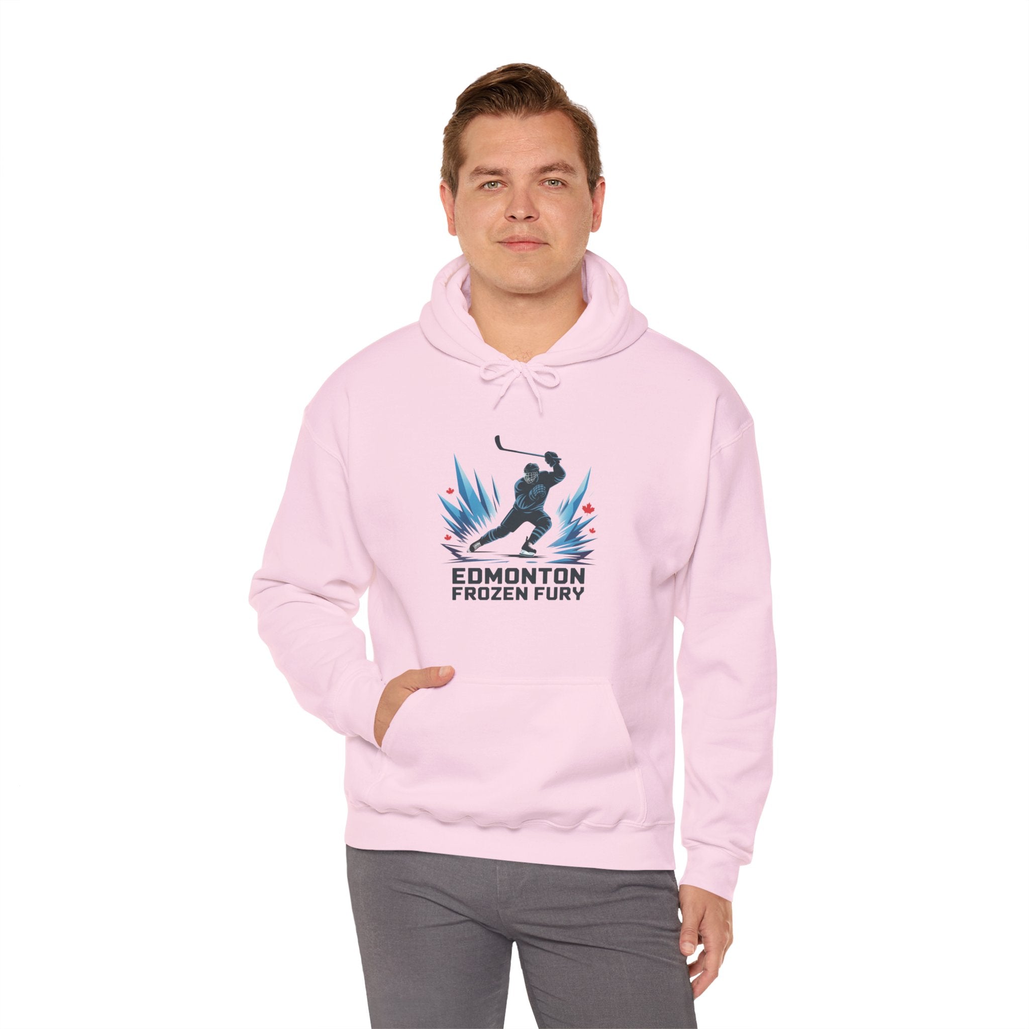 Edmonton Frozen Fury Hockey Hoodie Cold-Weather Hockey Team Pullover