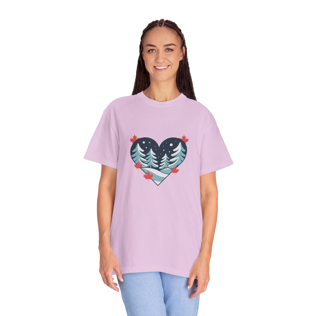 Heart Pine Forest T-Shirt — Winter Woodland Nature Tee
