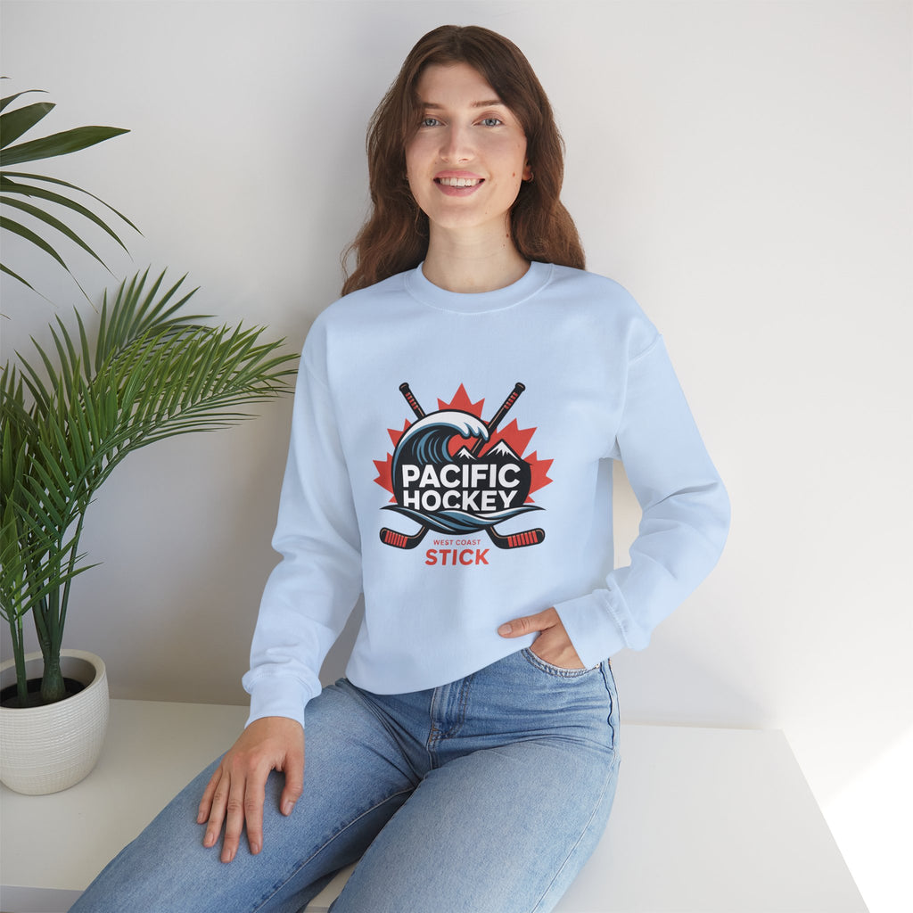 Pacific Hockey Crewneck Sweatshirt – Vintage Hockey Logo Pullover