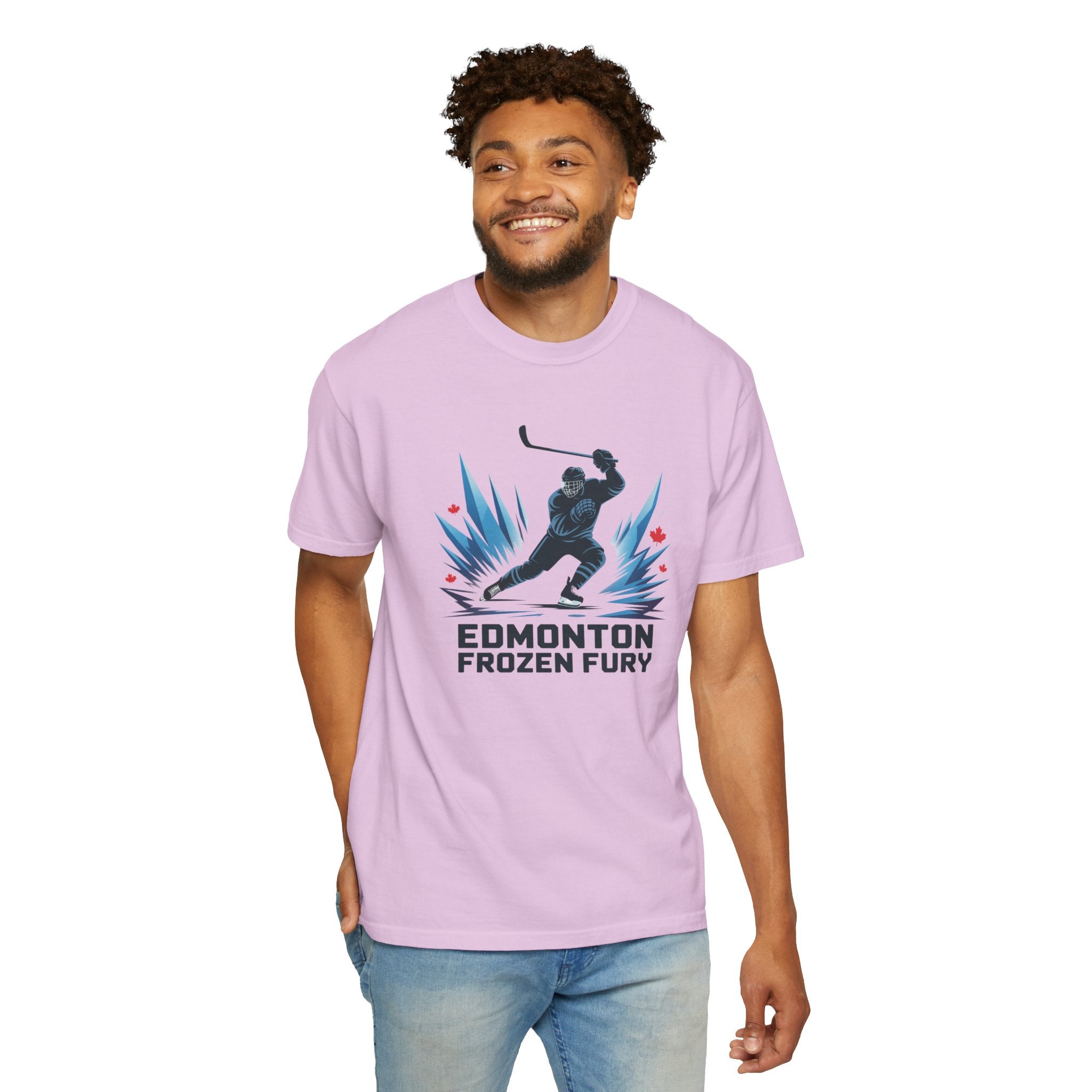 Edmonton Frozen Fury Hockey T-Shirt — Men's Ice Hockey Graphic Tee