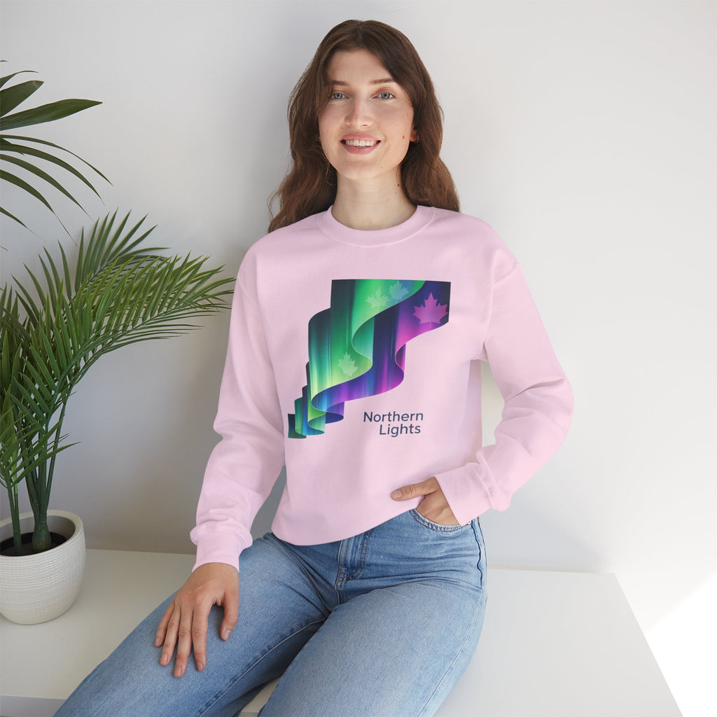 Northern Lights Crewneck Sweatshirt — Aurora Graphic Pullover