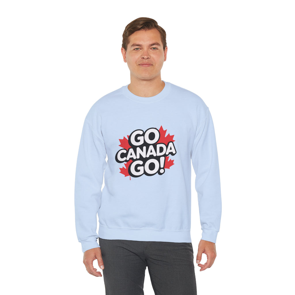 Go Canada Go! Crewneck Sweatshirt — Canadian Pride Maple Leaf Pullover