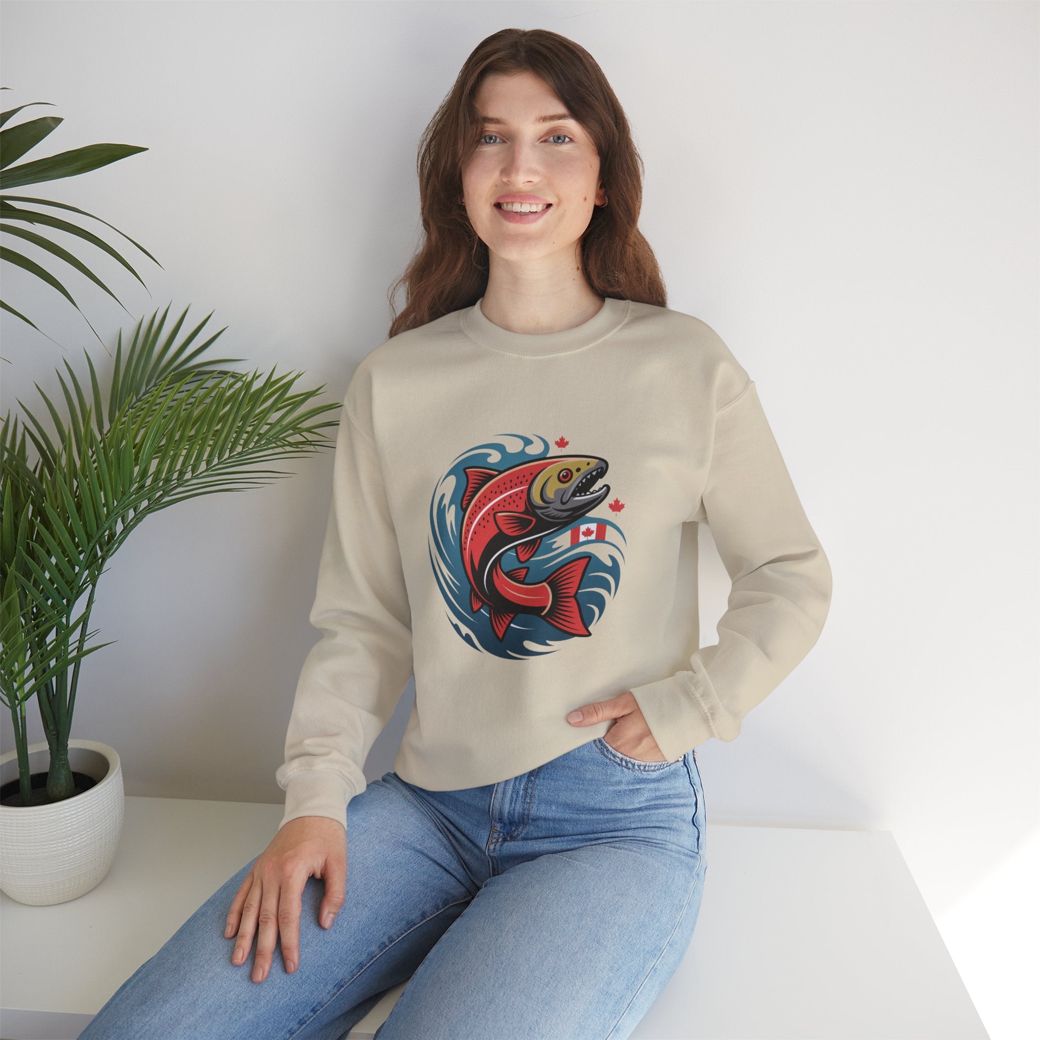 Salmon Wave Sweatshirt – Vintage Fishing Crewneck