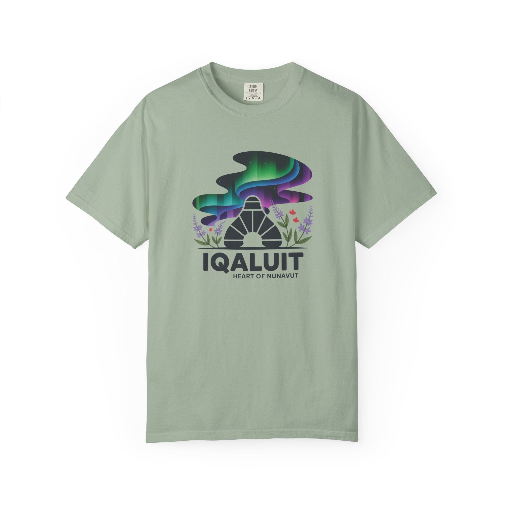 Iqaluit Northern Lights T-Shirt – Heart of Nunavut Souvenir Tee