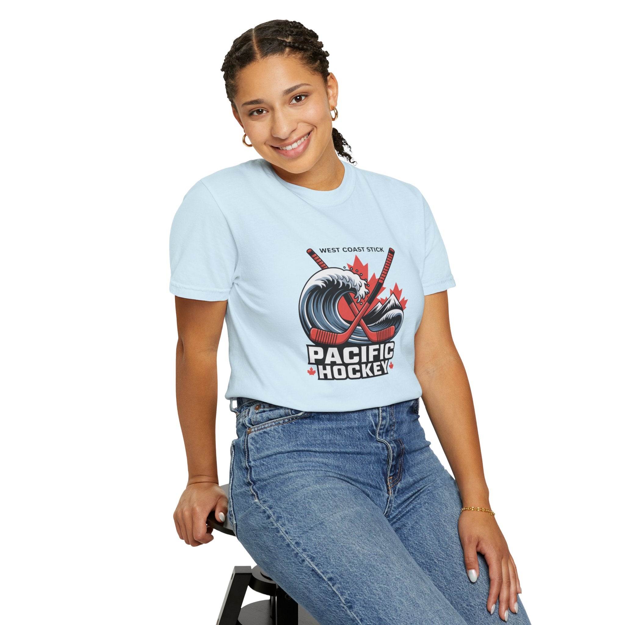 Pacific Hockey T‑Shirt — West Coast Wave & Maple Leafs Hockey Tee