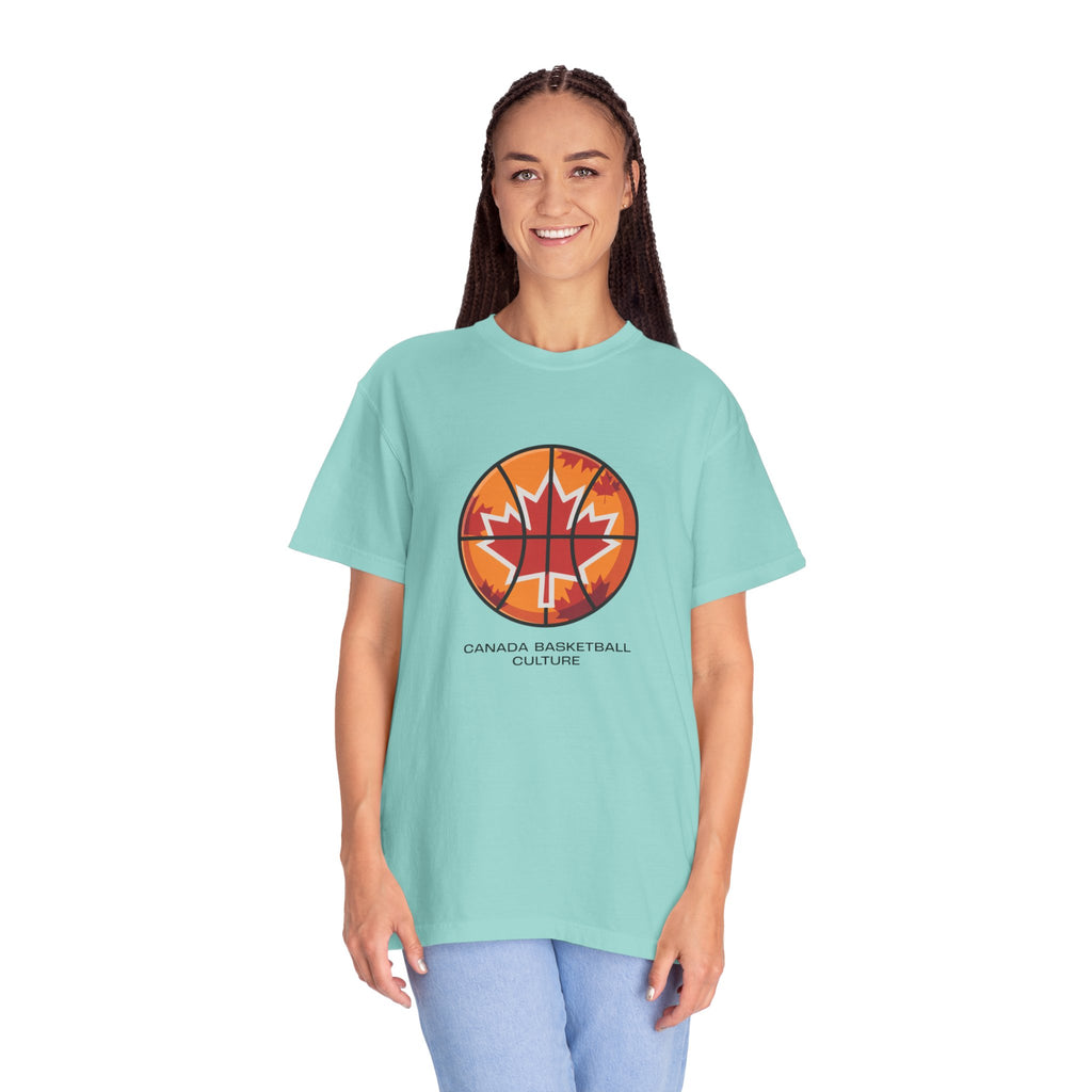 Canada Basketball Culture T-Shirt — Maple Leaf Basketball Graphic Tee