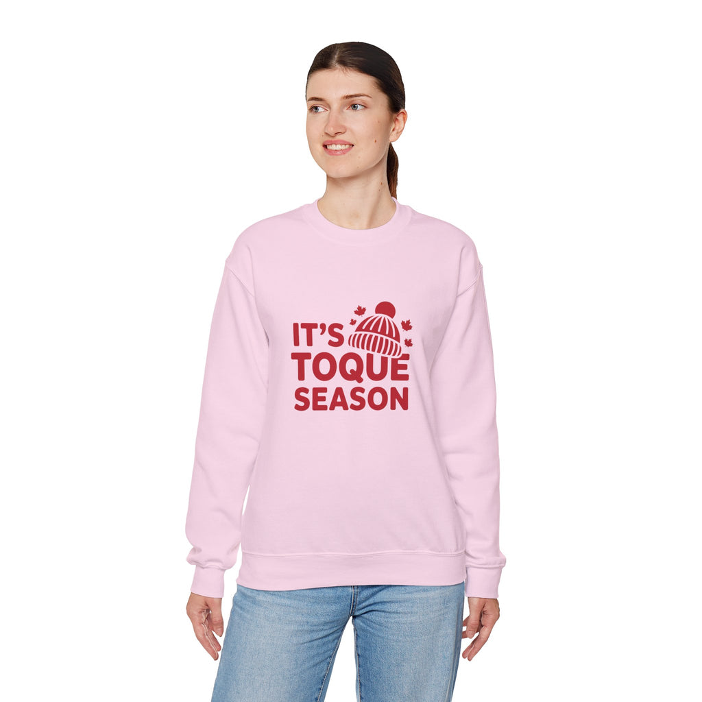 "It's Toque Season" Cozy Winter Crewneck Sweatshirt