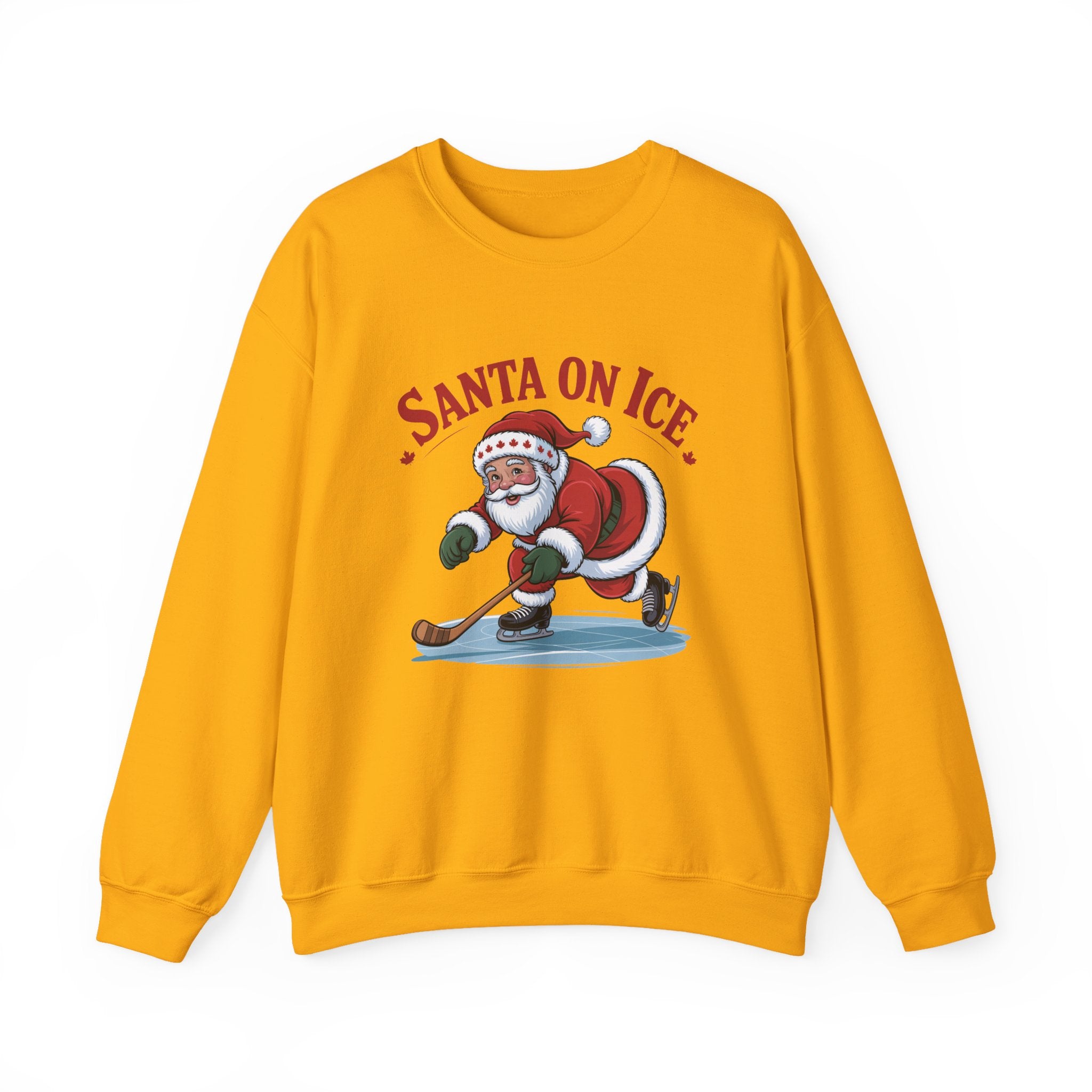 Santa on Ice Sweatshirt — Funny Hockey Santa Christmas Crewneck