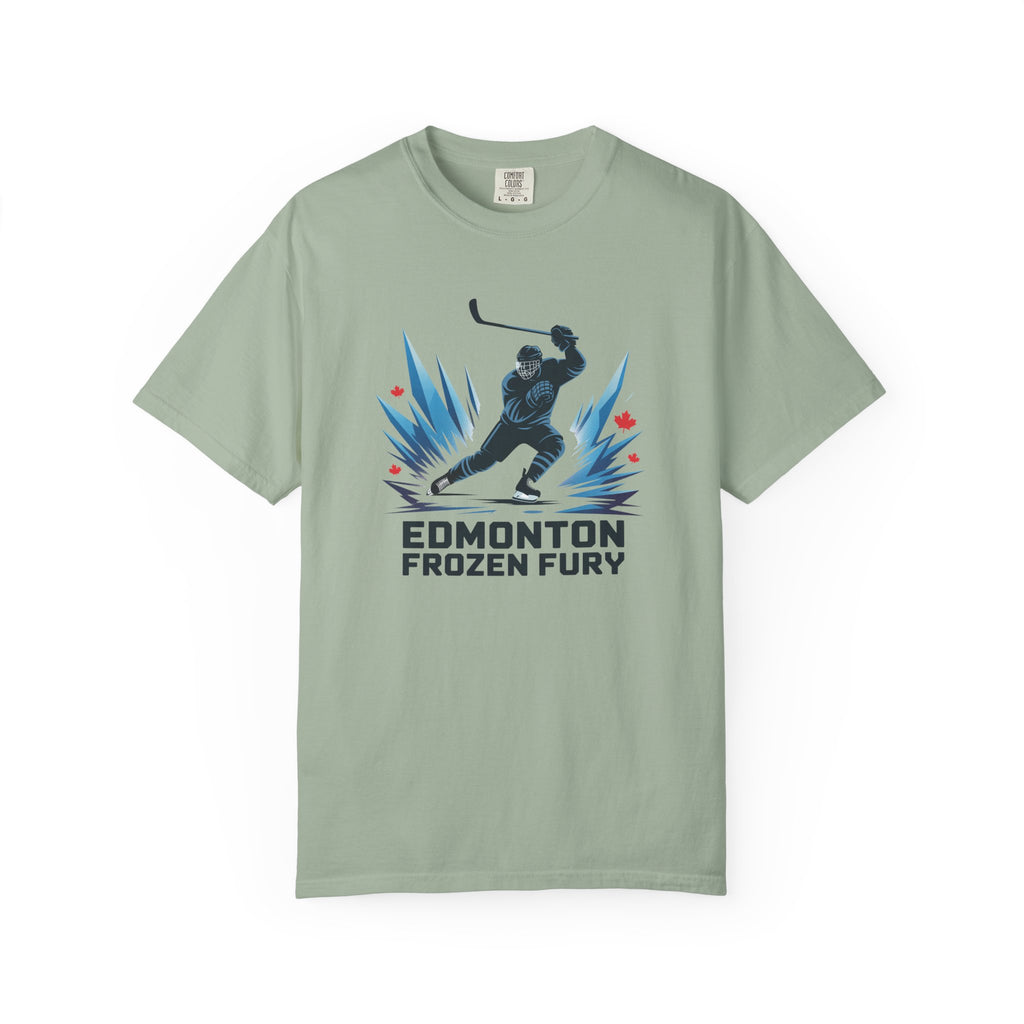 Edmonton Frozen Fury Hockey T-Shirt — Men's Ice Hockey Graphic Tee