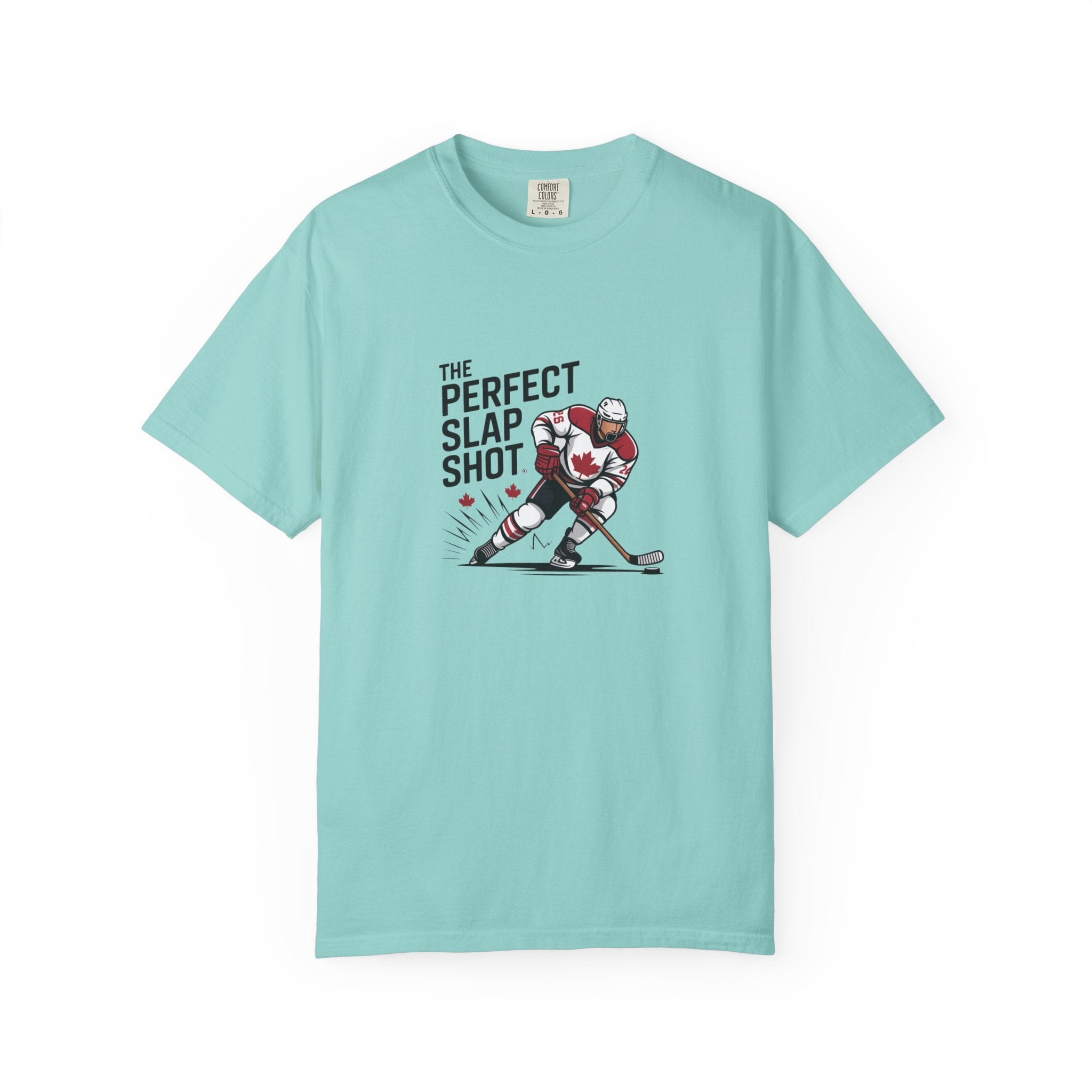 Hockey Slap Shot T-Shirt — “The Perfect Slap Shot” Graphic Tee