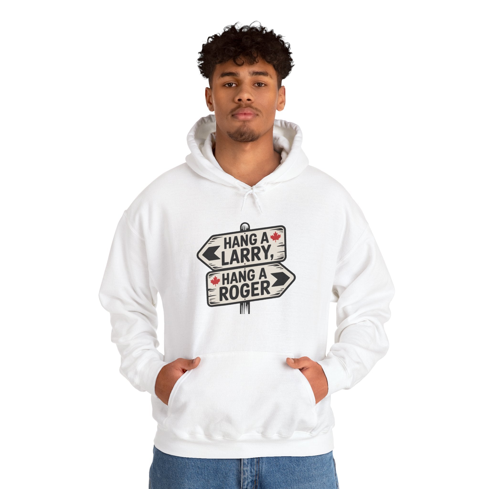 'Hang a Larry / Hang a Roger' Road Sign Graphic Hoodie