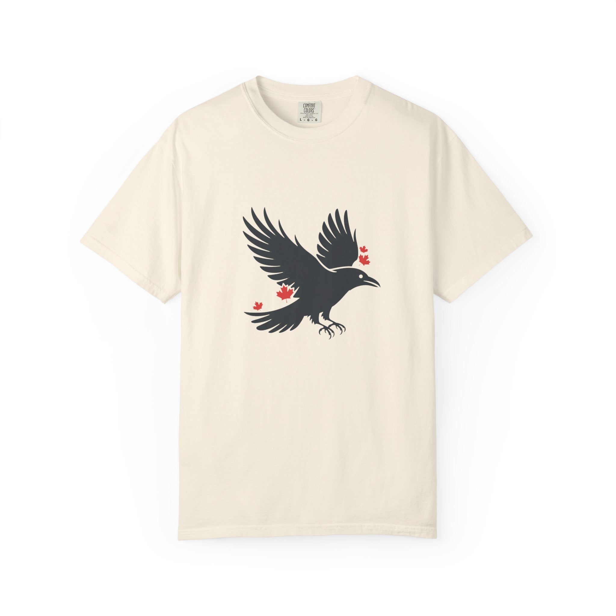 Raven with Red Maple Leaves T-Shirt