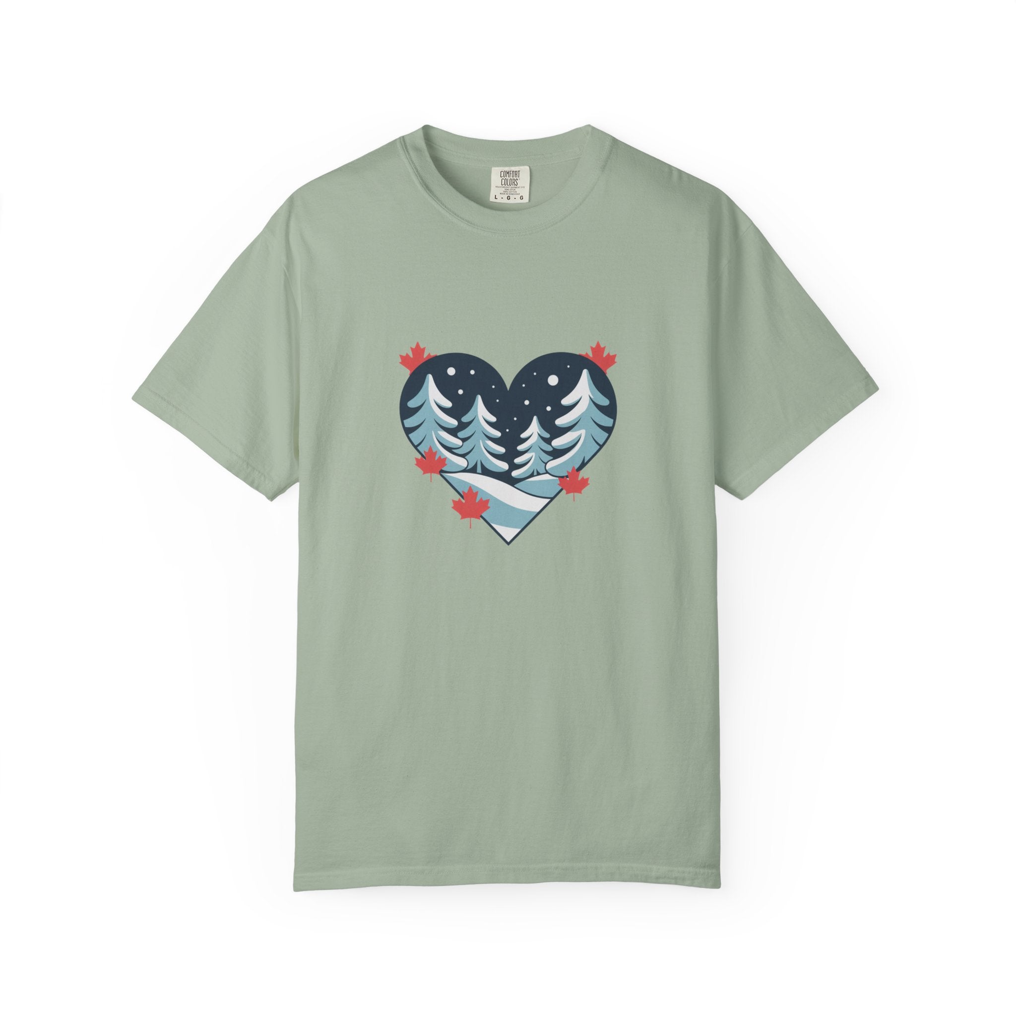 Heart Pine Forest T-Shirt — Winter Woodland Nature Tee