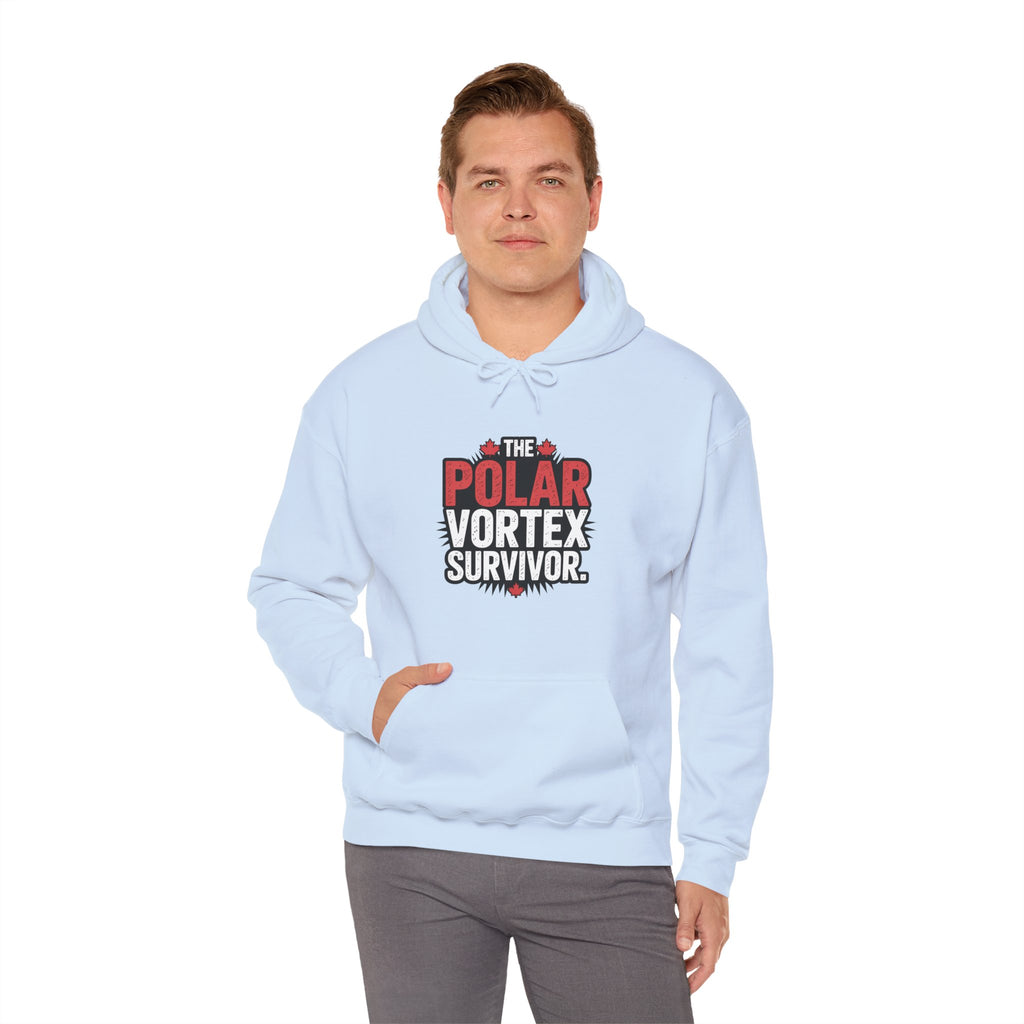 Polar Vortex Survivor Hoodie — Funny Cold Weather Sweatshirt