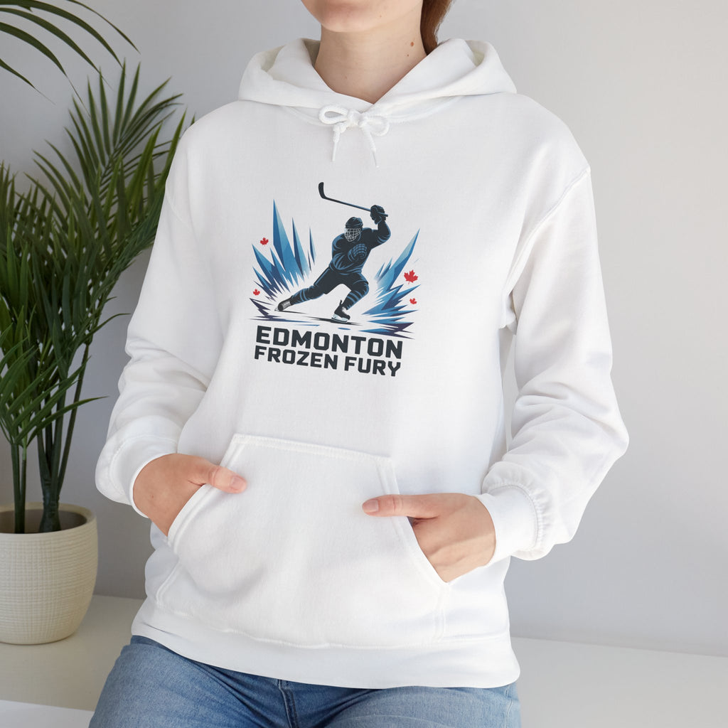 Edmonton Frozen Fury Hockey Hoodie Cold-Weather Hockey Team Pullover