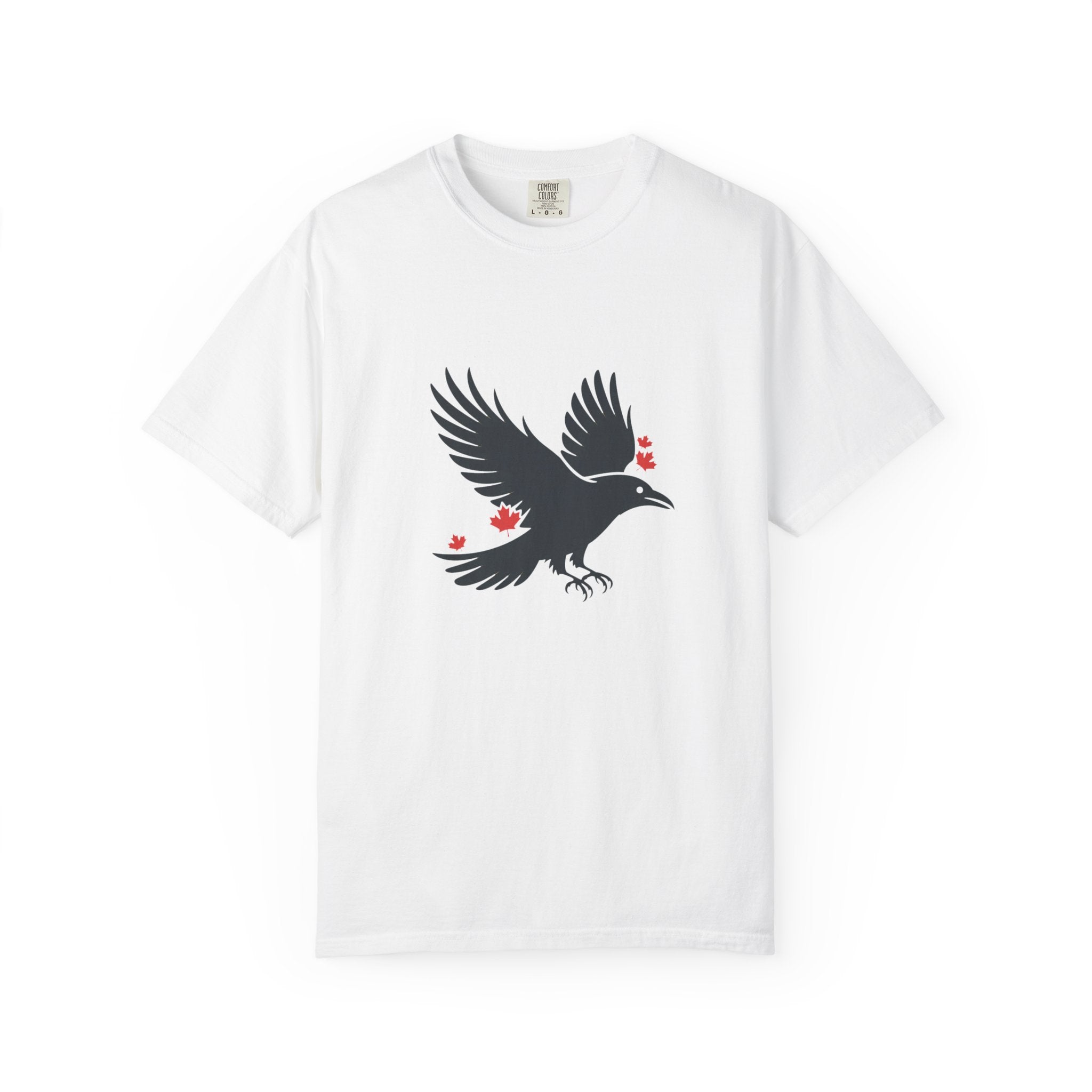Raven with Red Maple Leaves T-Shirt