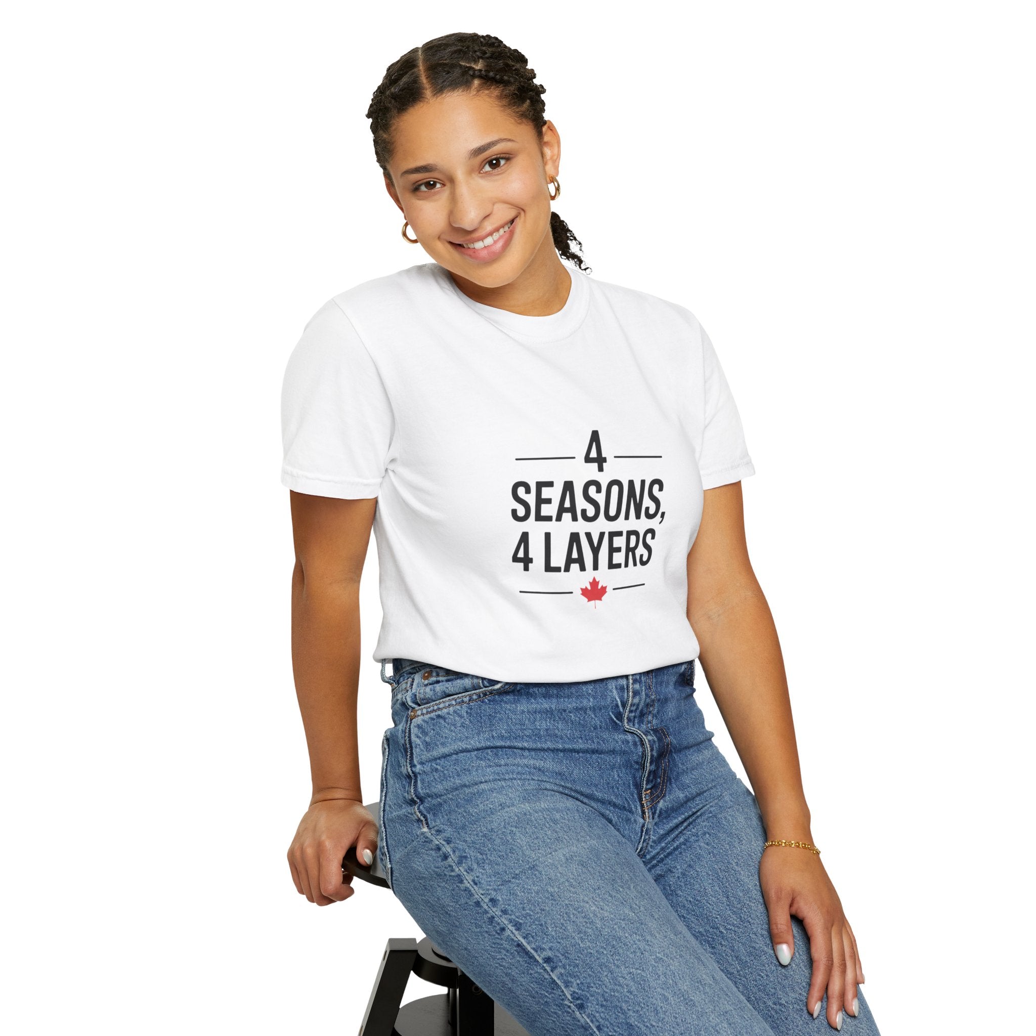 4 Seasons, 4 Layers T-Shirt — Canadian Maple Minimalist Tee