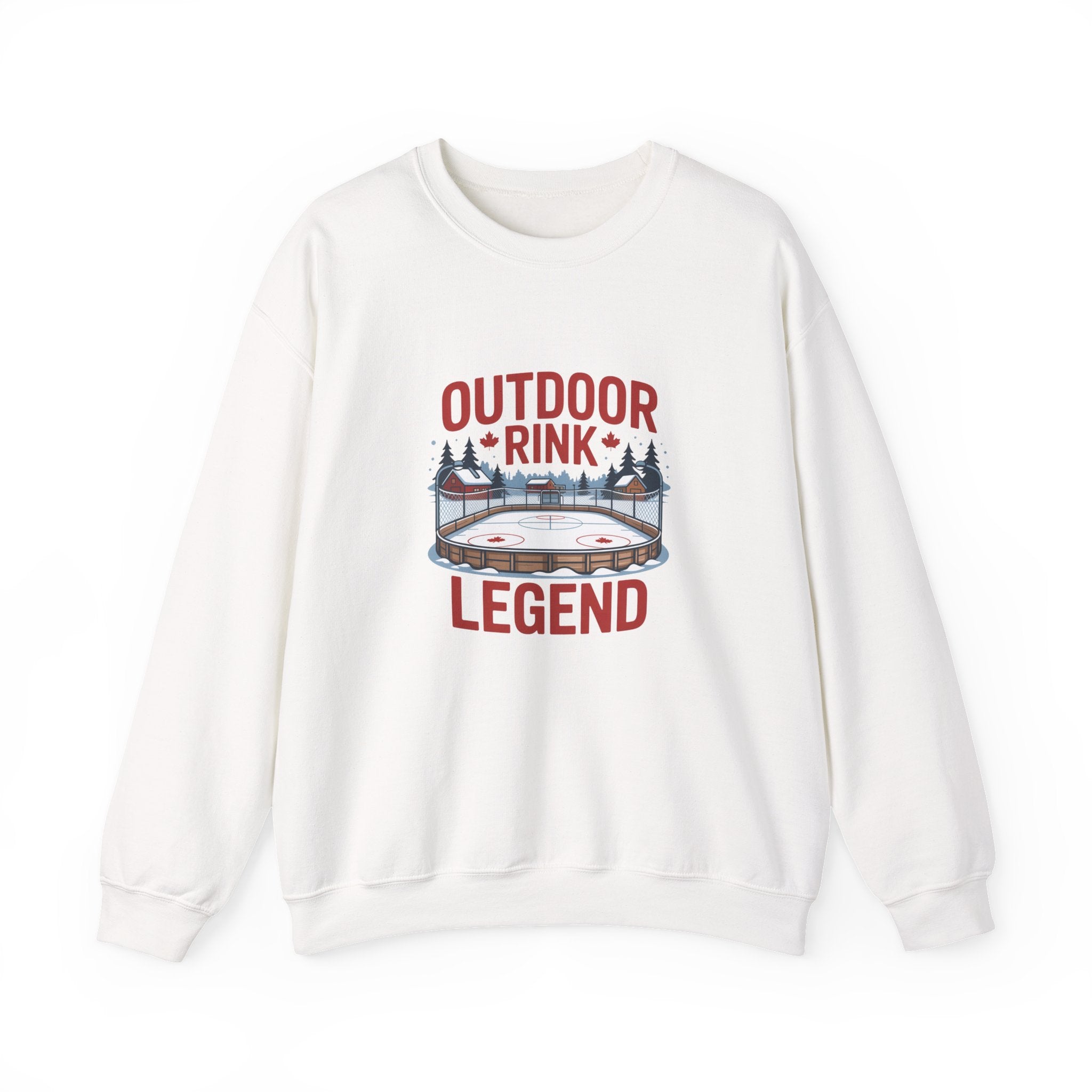 Outdoor Rink Legend Sweatshirt — Vintage Hockey Ice Rink Crewneck
