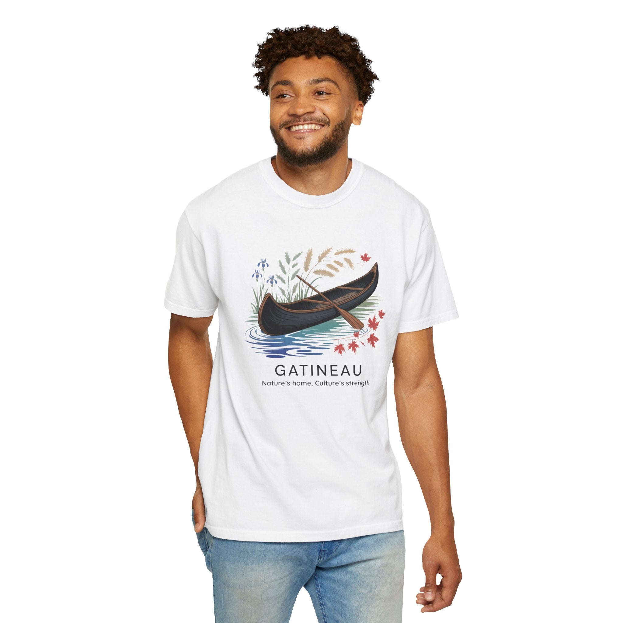 Gatineau Canoe T‑Shirt — Scenic Vintage Canoe Graphic Tee