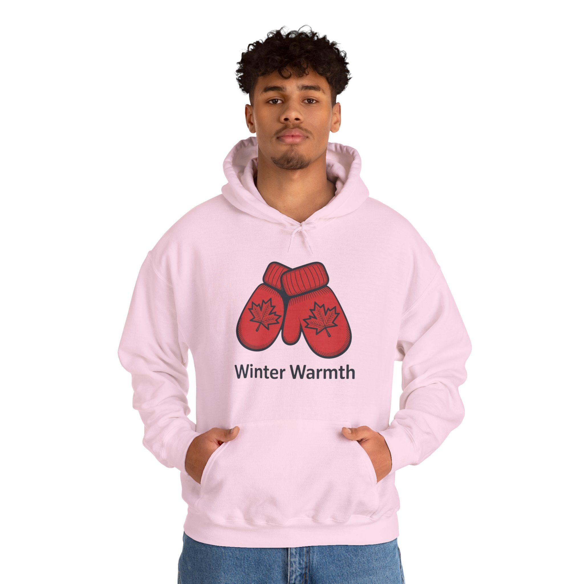 Winter Warmth Hoodie — Red Maple Mittens Cozy Winter Sweatshirt