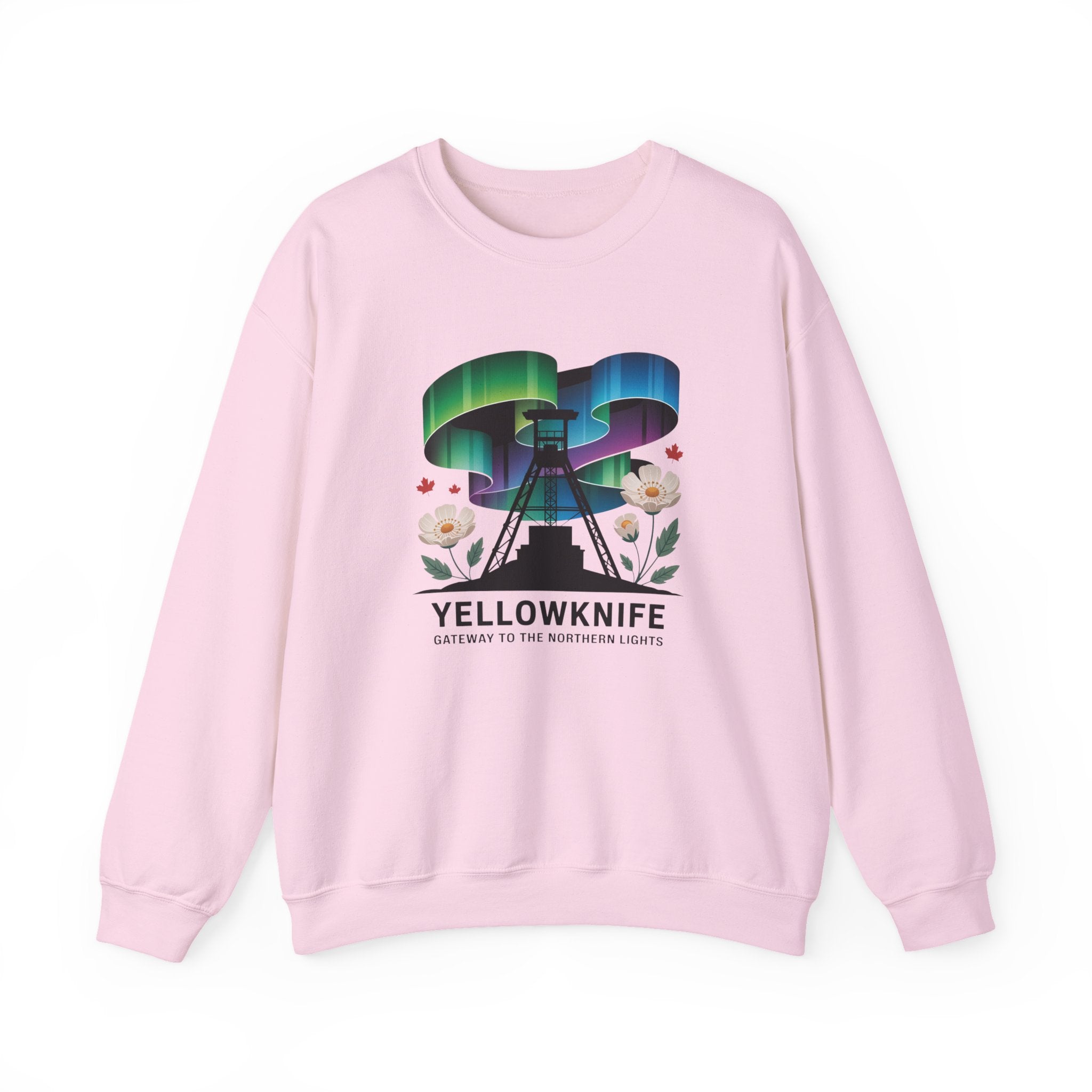 Yellowknife Northern Lights Crewneck Sweatshirt — Aurora Borealis Graphic